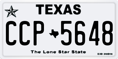 TX license plate CCP5648