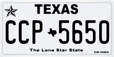 TX license plate CCP5650