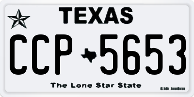 TX license plate CCP5653