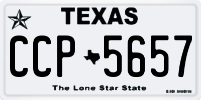 TX license plate CCP5657
