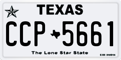TX license plate CCP5661