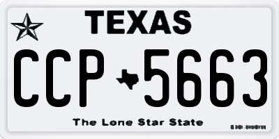 TX license plate CCP5663