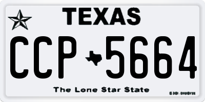 TX license plate CCP5664