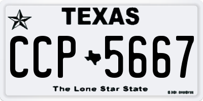 TX license plate CCP5667