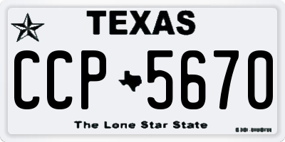 TX license plate CCP5670