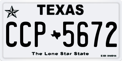 TX license plate CCP5672