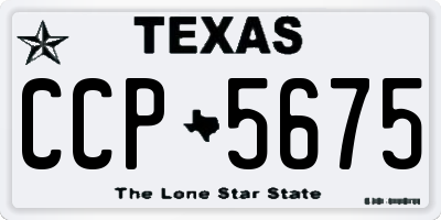 TX license plate CCP5675