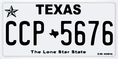TX license plate CCP5676