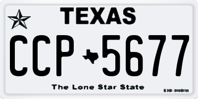 TX license plate CCP5677