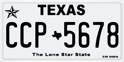 TX license plate CCP5678