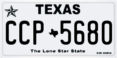 TX license plate CCP5680