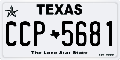 TX license plate CCP5681