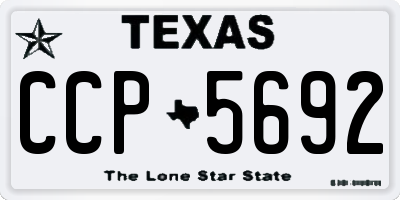 TX license plate CCP5692
