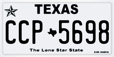 TX license plate CCP5698