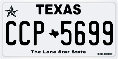 TX license plate CCP5699