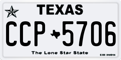 TX license plate CCP5706