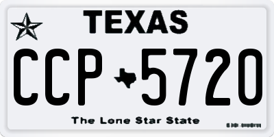 TX license plate CCP5720