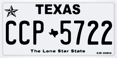 TX license plate CCP5722