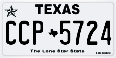 TX license plate CCP5724