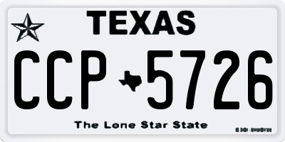 TX license plate CCP5726