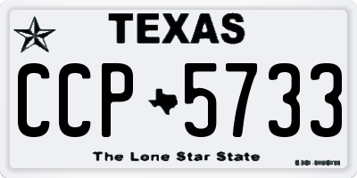 TX license plate CCP5733