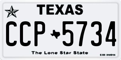 TX license plate CCP5734