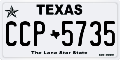 TX license plate CCP5735
