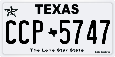 TX license plate CCP5747