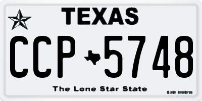 TX license plate CCP5748