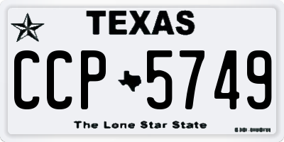 TX license plate CCP5749