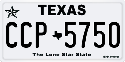 TX license plate CCP5750
