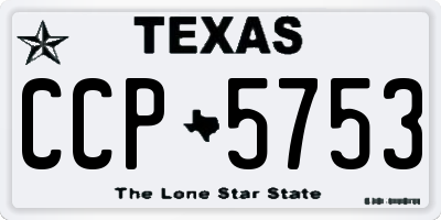 TX license plate CCP5753