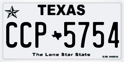 TX license plate CCP5754