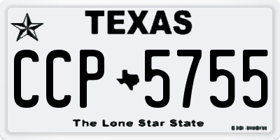 TX license plate CCP5755