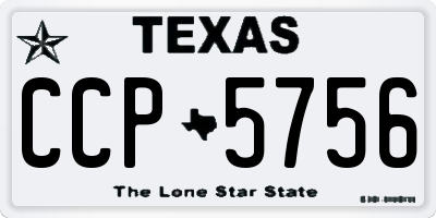 TX license plate CCP5756