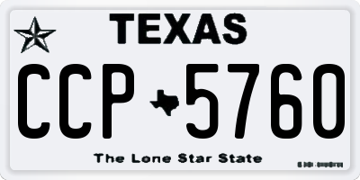 TX license plate CCP5760