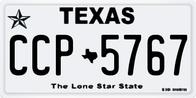 TX license plate CCP5767