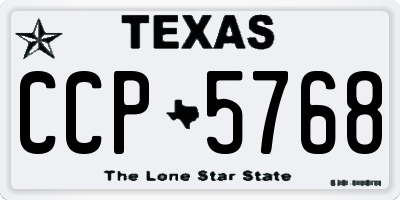 TX license plate CCP5768