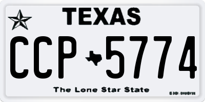 TX license plate CCP5774