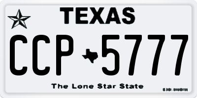 TX license plate CCP5777