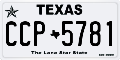 TX license plate CCP5781