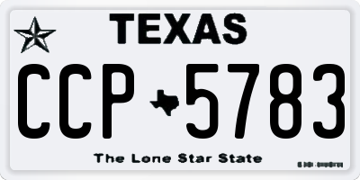 TX license plate CCP5783