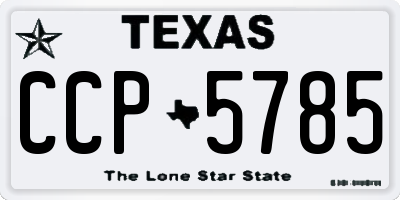 TX license plate CCP5785