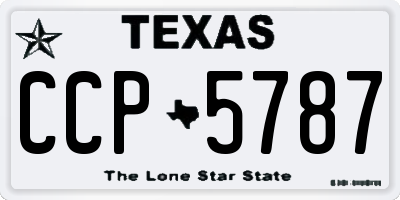 TX license plate CCP5787