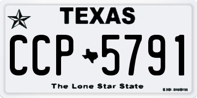 TX license plate CCP5791
