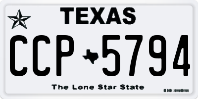 TX license plate CCP5794