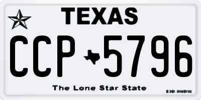 TX license plate CCP5796
