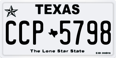 TX license plate CCP5798
