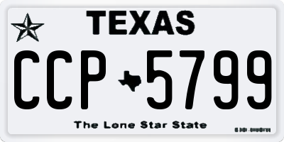 TX license plate CCP5799