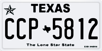 TX license plate CCP5812
